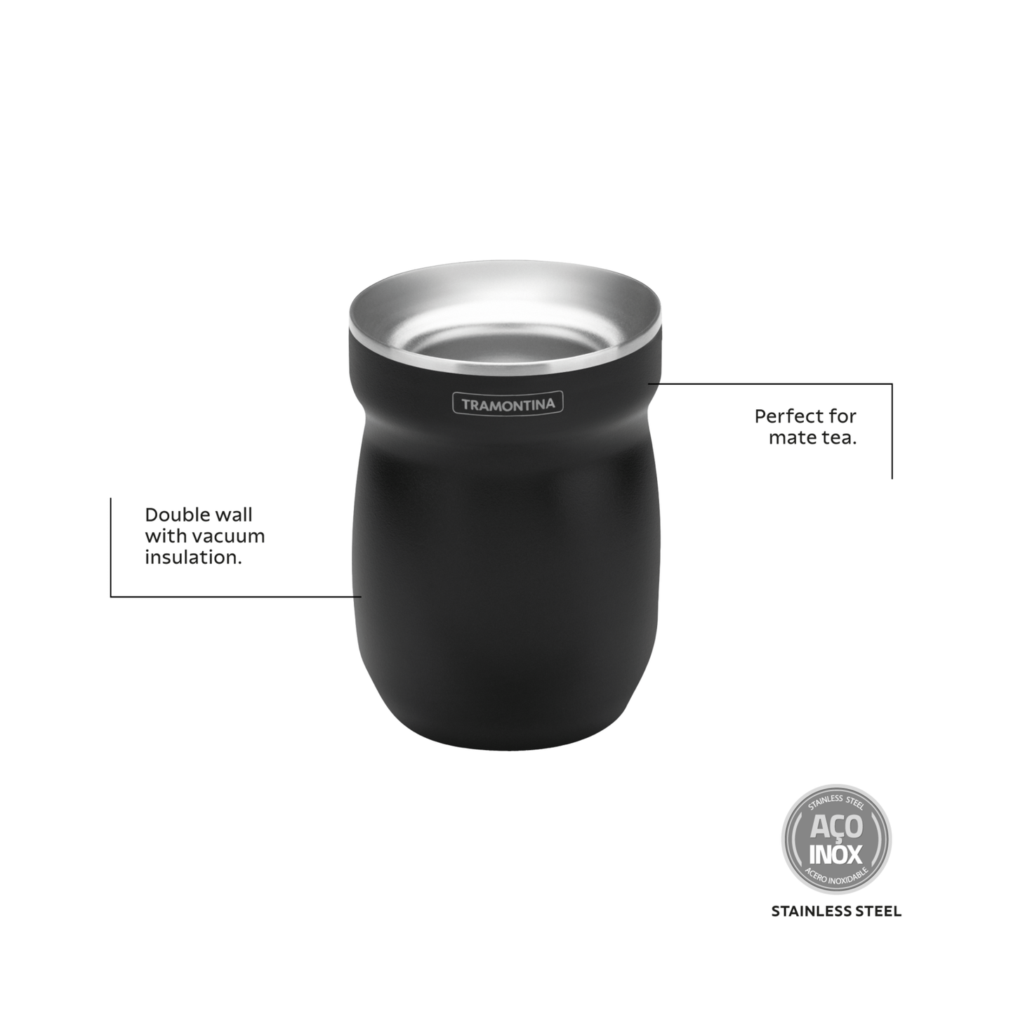 Tramontina Black Mate Cup 240 ml
